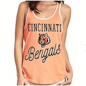 Junk Food Women's NWOT Orange Cincinnati Bengals Goal Line Ringer Tank Top Large